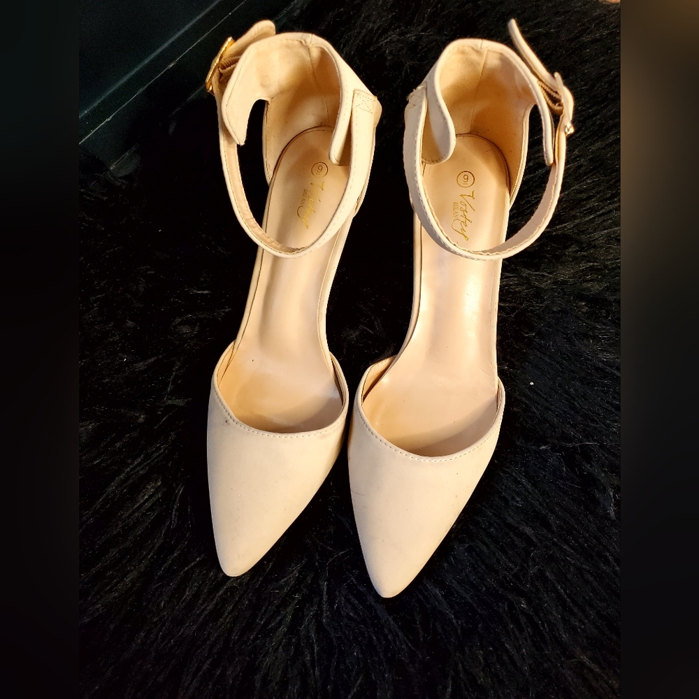 Suede Nude heels